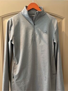 Light Gray Women's Quarter-Zip Tunic Top